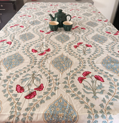 Pastel Blue Cotton Dining Table Covers