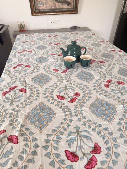 Pastel Blue Cotton Dining Table Covers