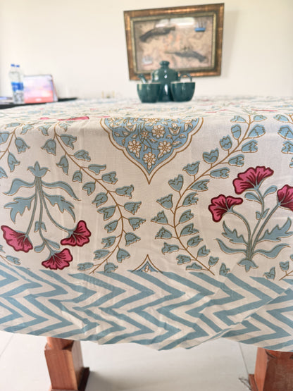 Pastel Blue Cotton Dining Table Covers