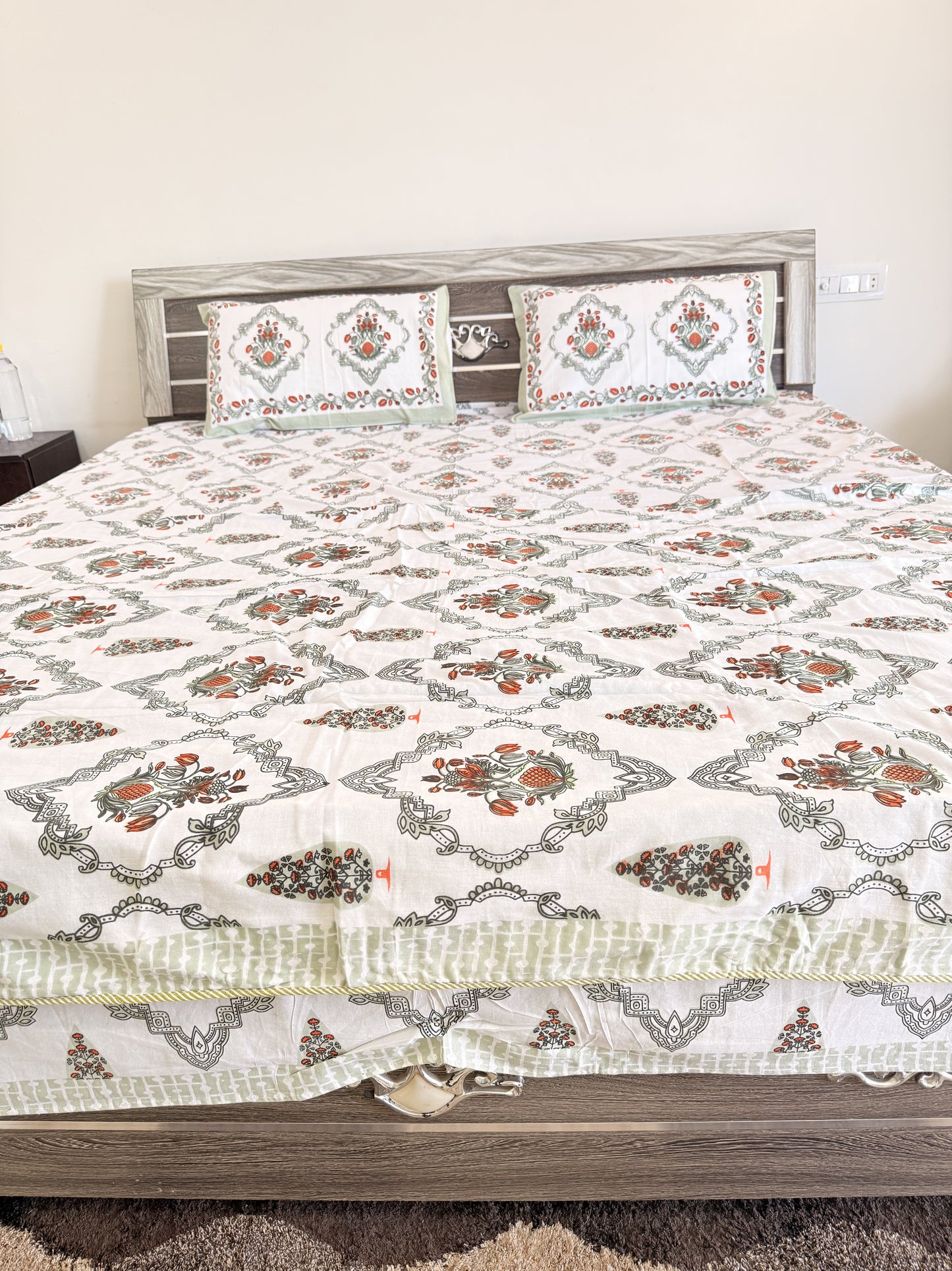 Green Chain Pomegranate Double Bed Dohar