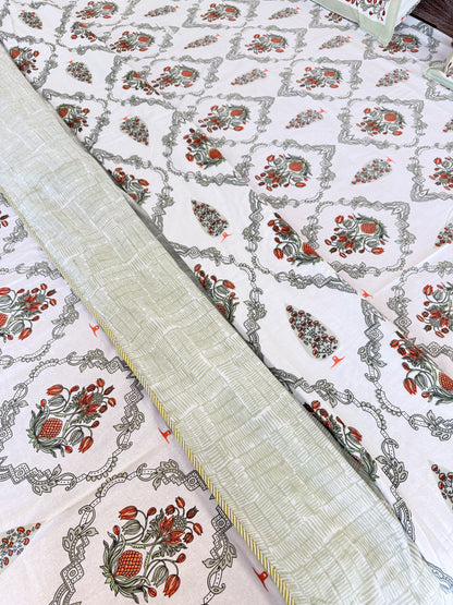 Green Chain Pomegranate Double Bed Dohar