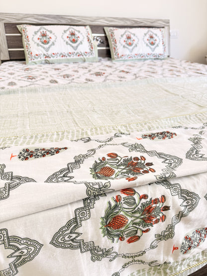 Green Chain Pomegranate Double Bed Dohar