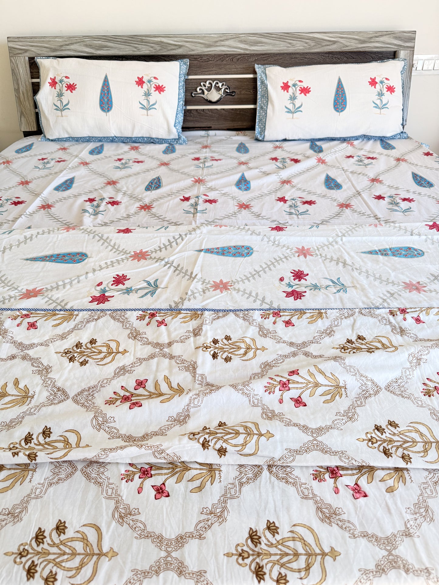 Pastel Blue Double Cotton Dohar