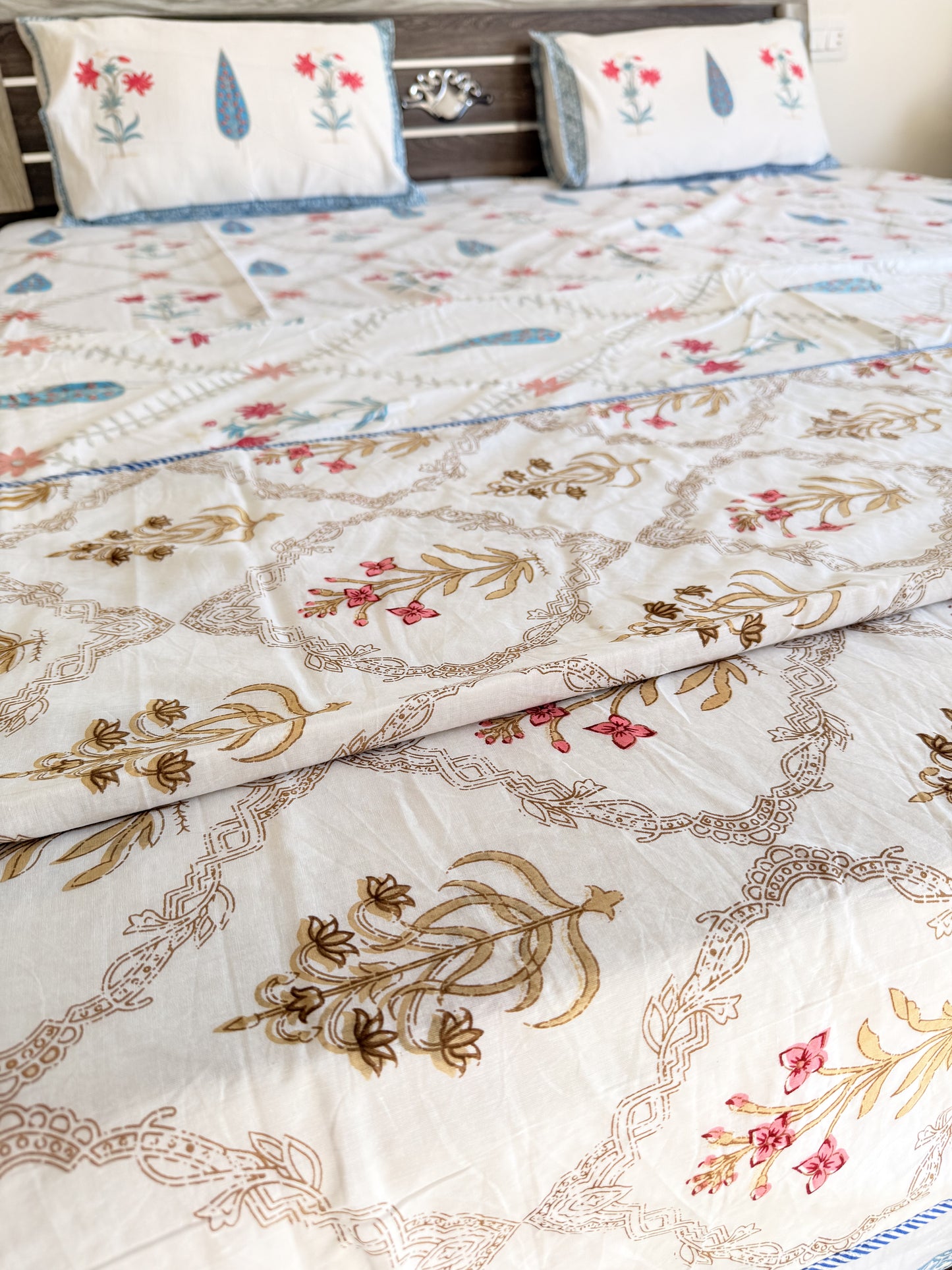 Pastel Blue Double Cotton Dohar