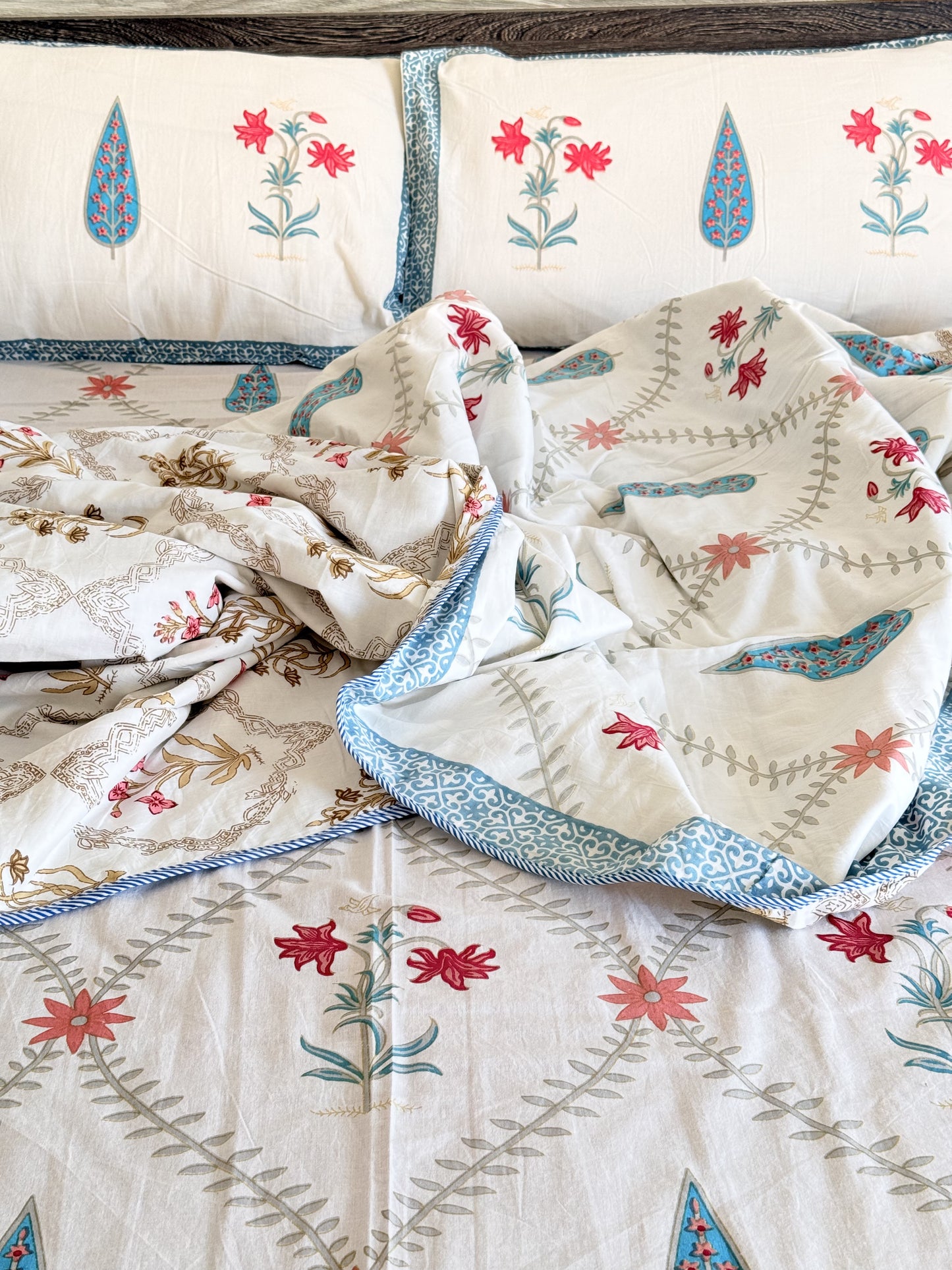 Pastel Blue Double Cotton Dohar