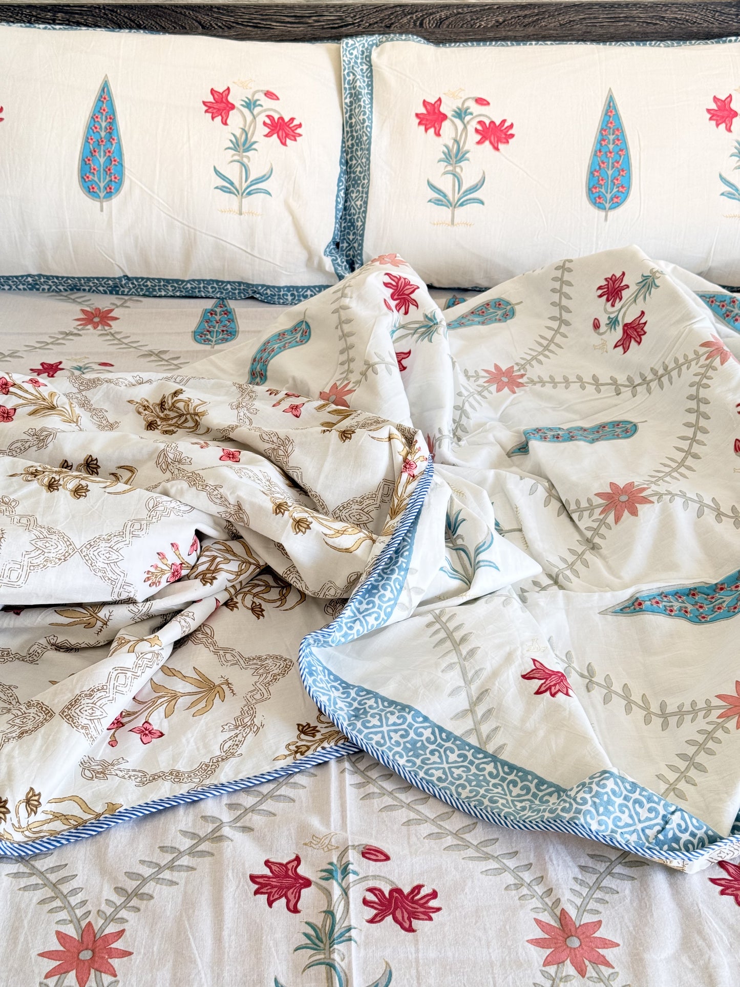Pastel Blue Double Cotton Dohar