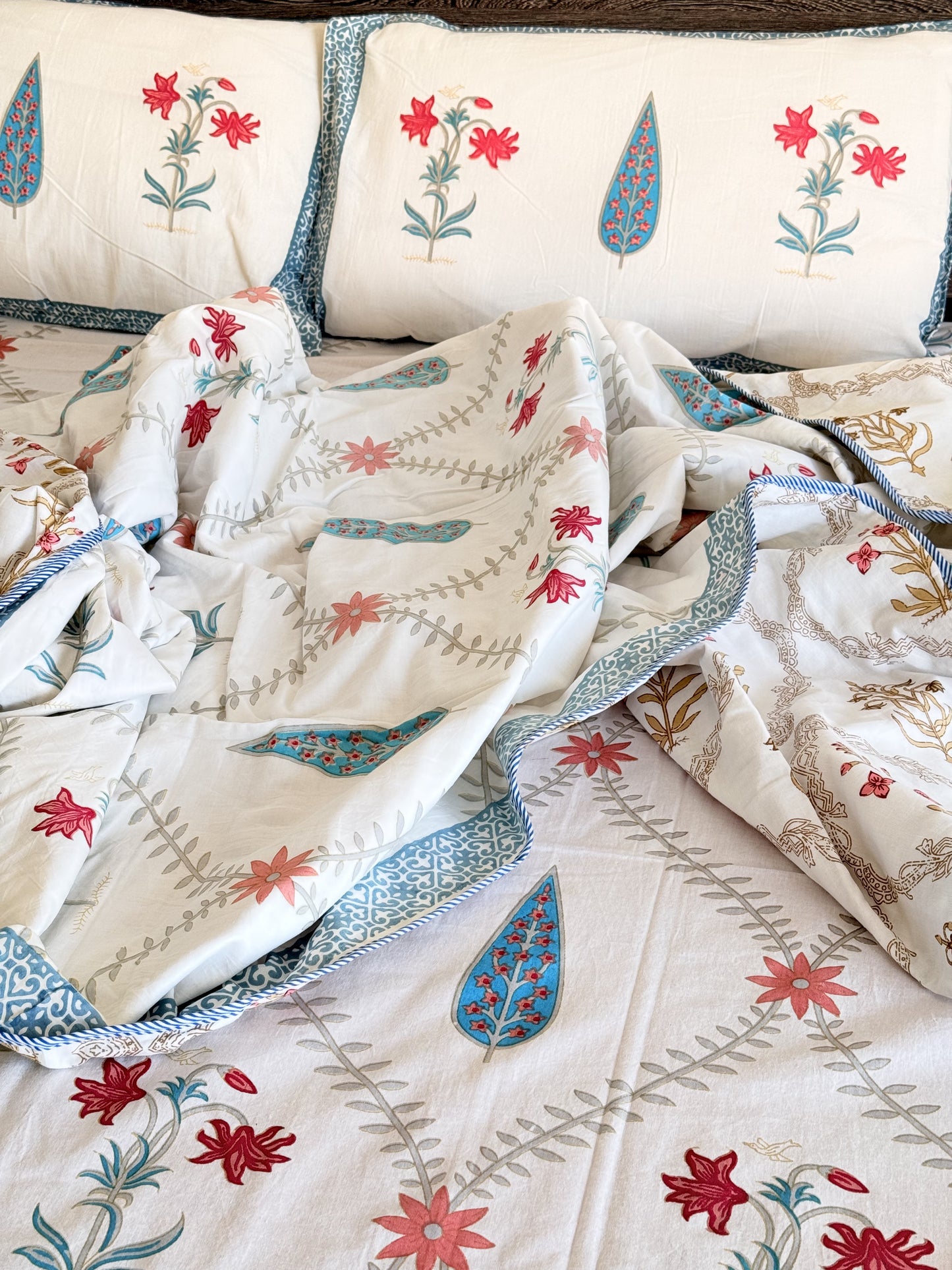 Pastel Blue Double Cotton Dohar