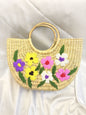 Multi-Flower U-Shaped Kauna Embroidery Bag