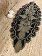 Black Golden Abstract Glass Beaded Runner(35 inch x 12 inch)