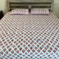 Handblock Pretty Pink Cotton Double Bedsheet