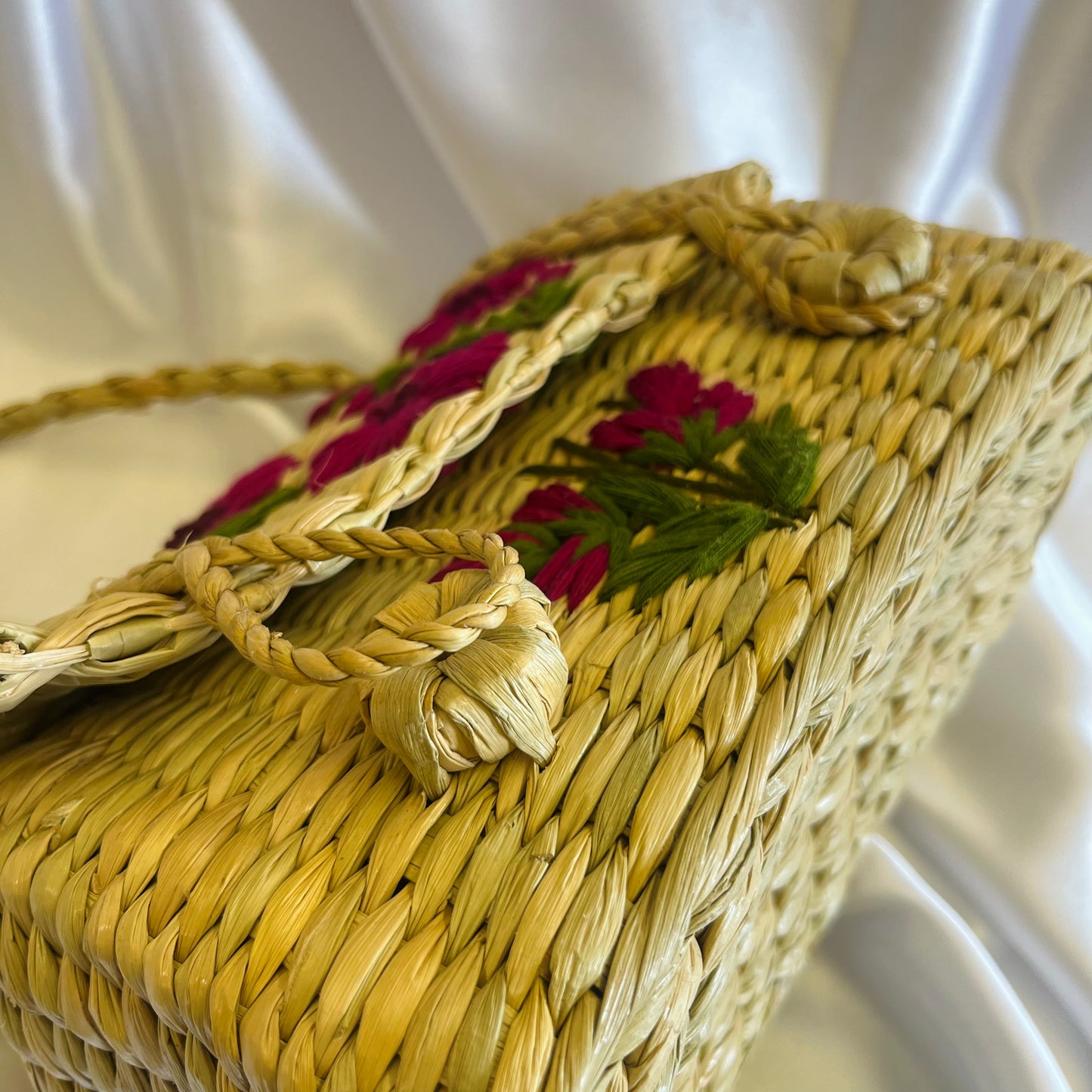 Maroon Daisy Kauna Embroidered Hand Bag