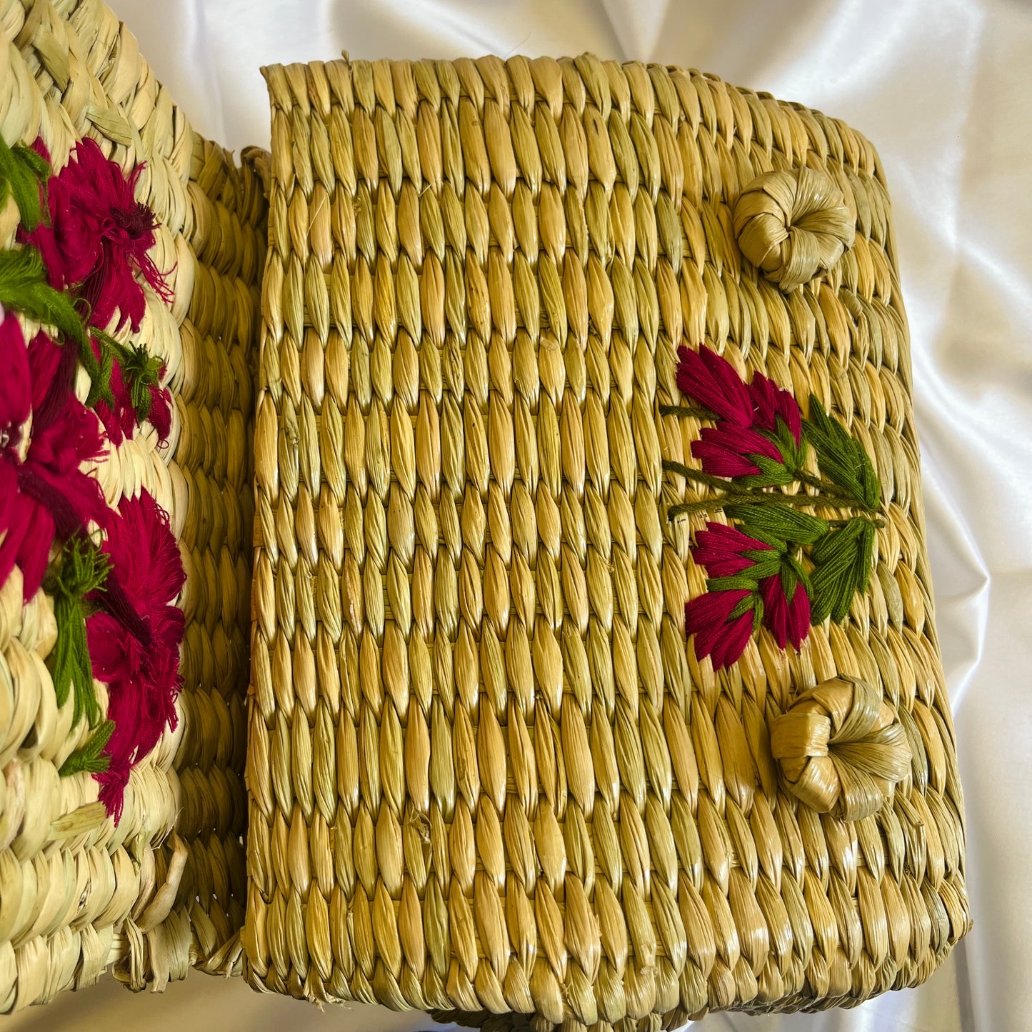 Maroon Daisy Kauna Embroidered Hand Bag