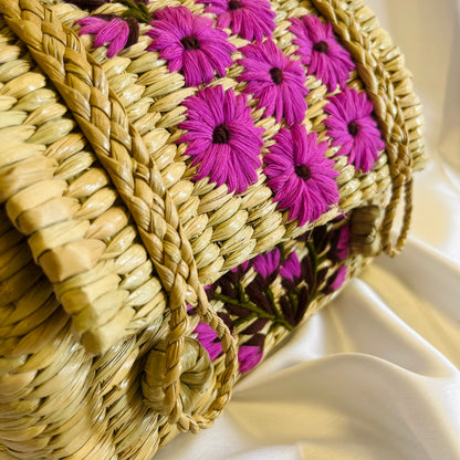 Kauna Grass Pretty Pink Embroidery Hand Bag