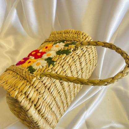 Multicolour Embroidery Kauna Grass Handcrafted Handbag