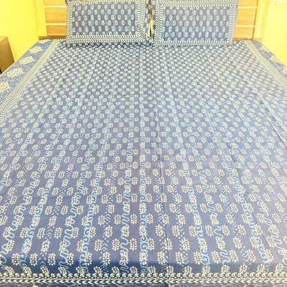 Summer Indigo Cotton Bedsheets