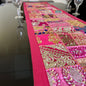 Pink  Kambadiya Patchwork Rajasthani Table Runner