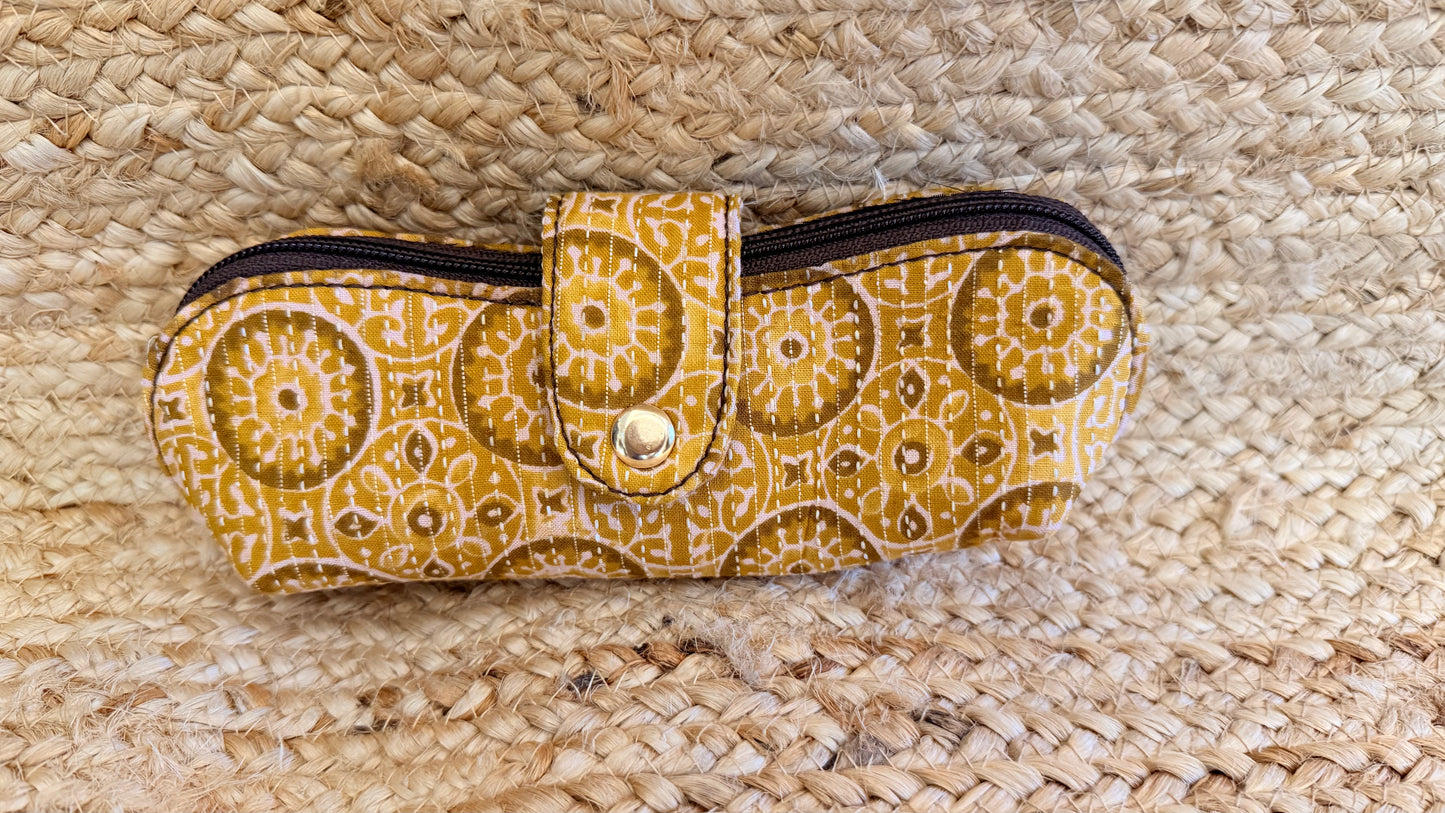 Yellow Geometric Goggle case