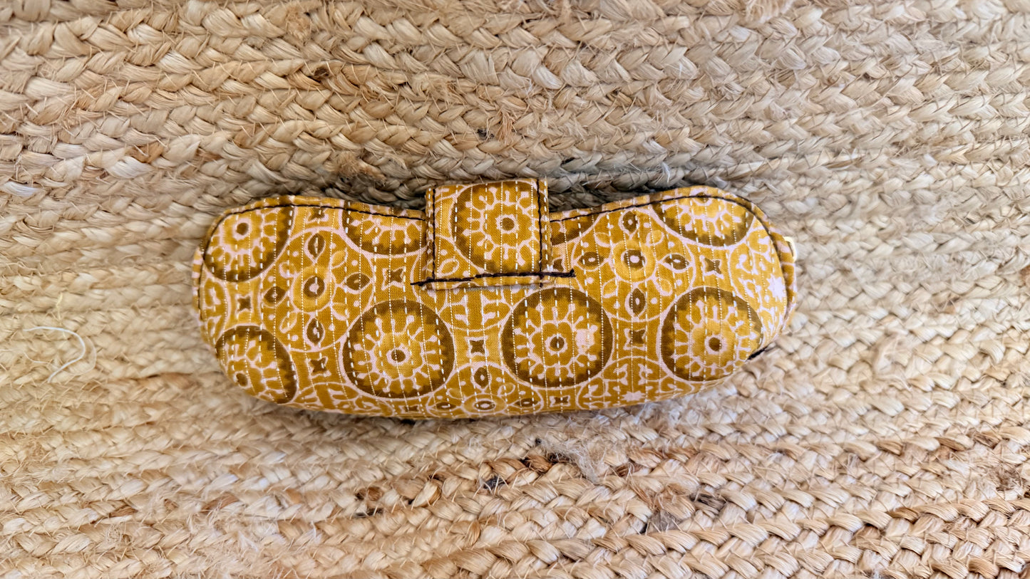 Yellow Geometric Goggle case