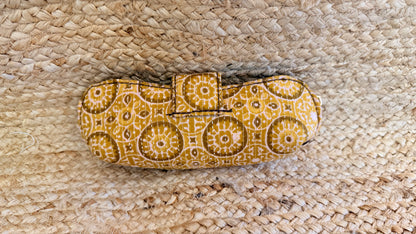 Yellow Geometric Goggle case