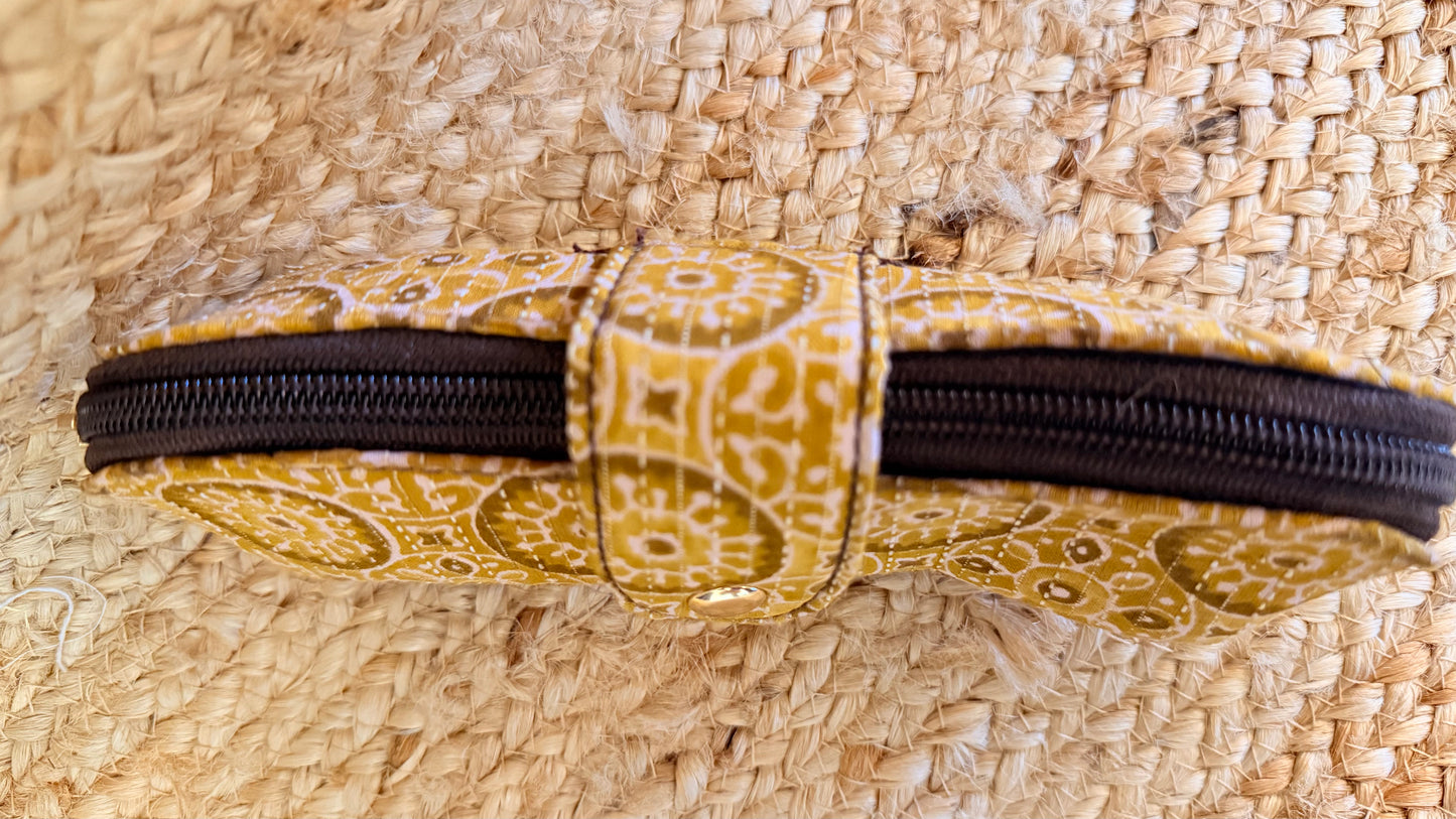 Yellow Geometric Goggle case