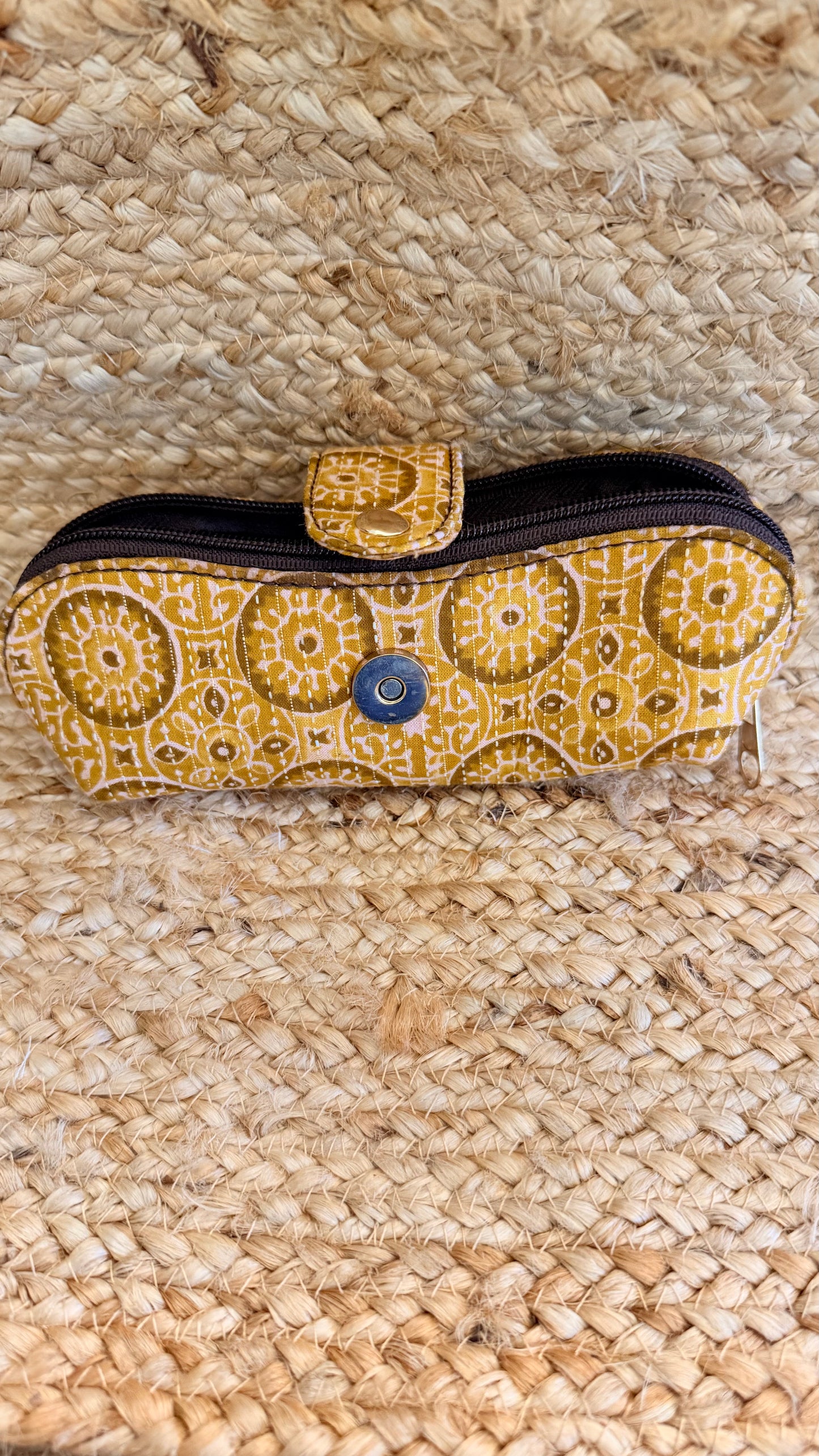 Yellow Geometric Goggle case