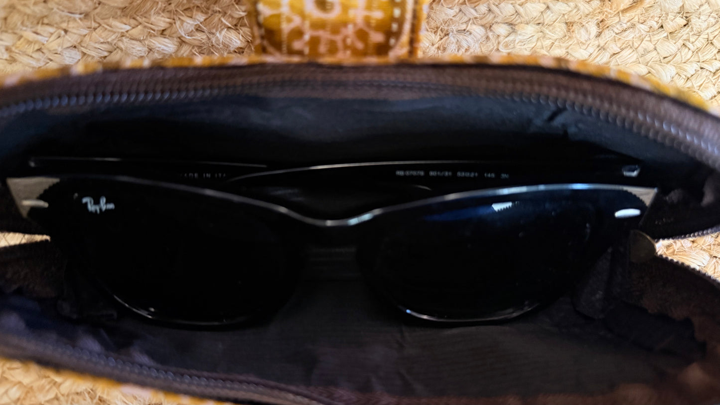 Yellow Geometric Goggle case