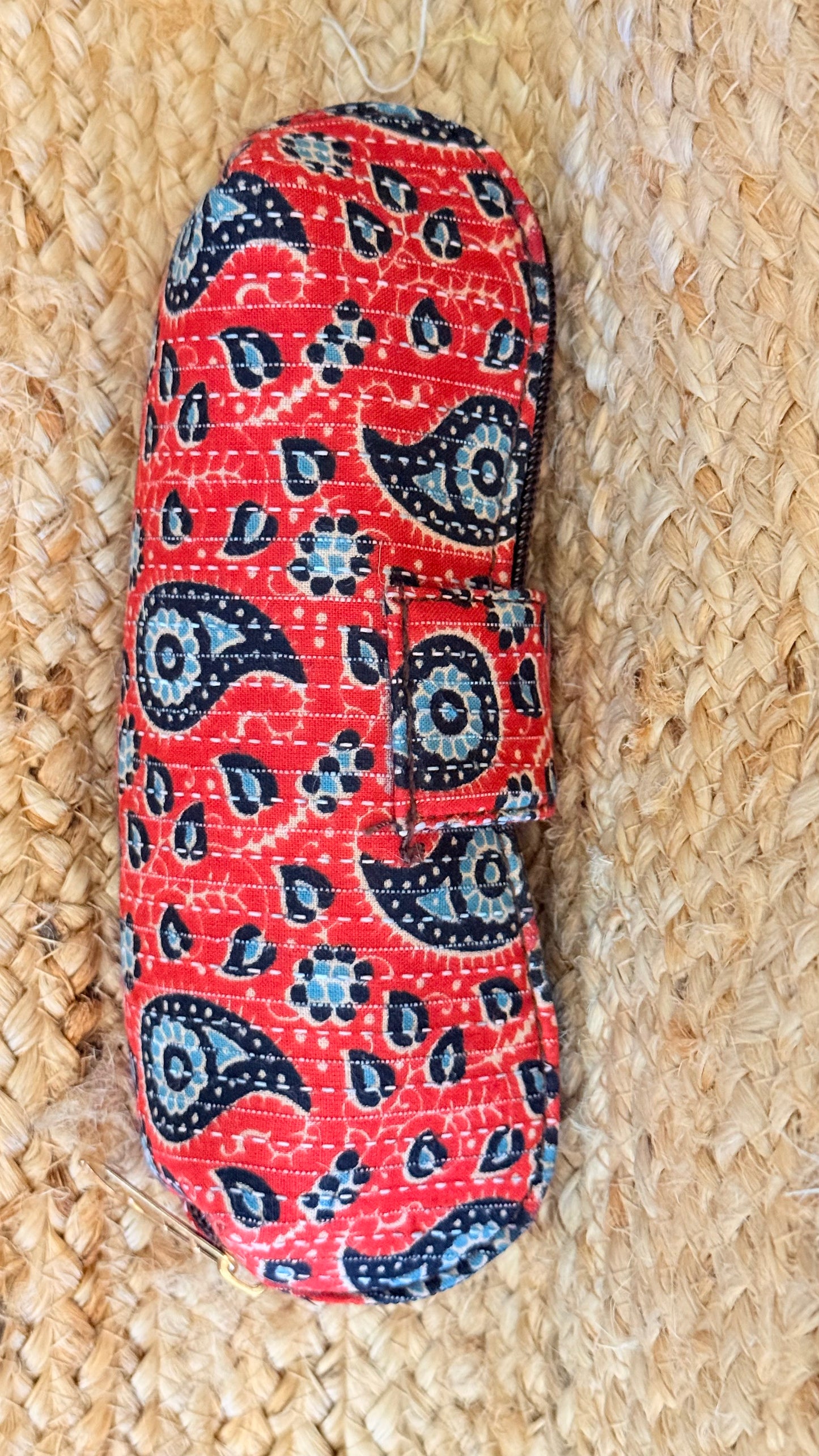 Red Floral Goggle case