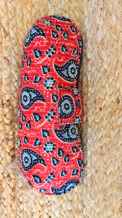 Red Floral Goggle case