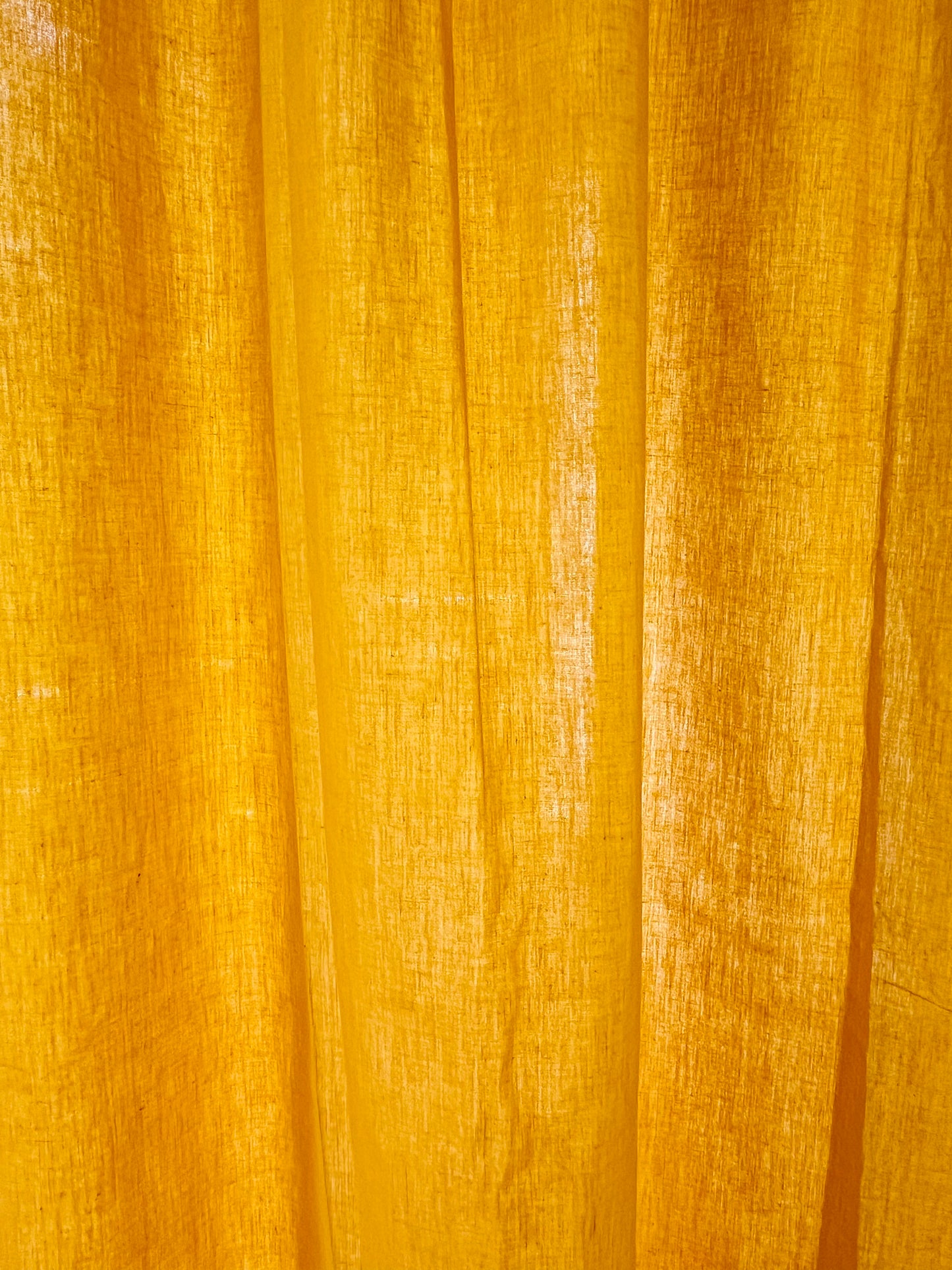 Cotton Solid Yellow Curtains (Set of 2)