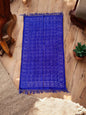 Blue Handblock Print Cotton Rug