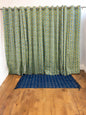 Handblock Green Curtain Set of 2 (7 Feet)