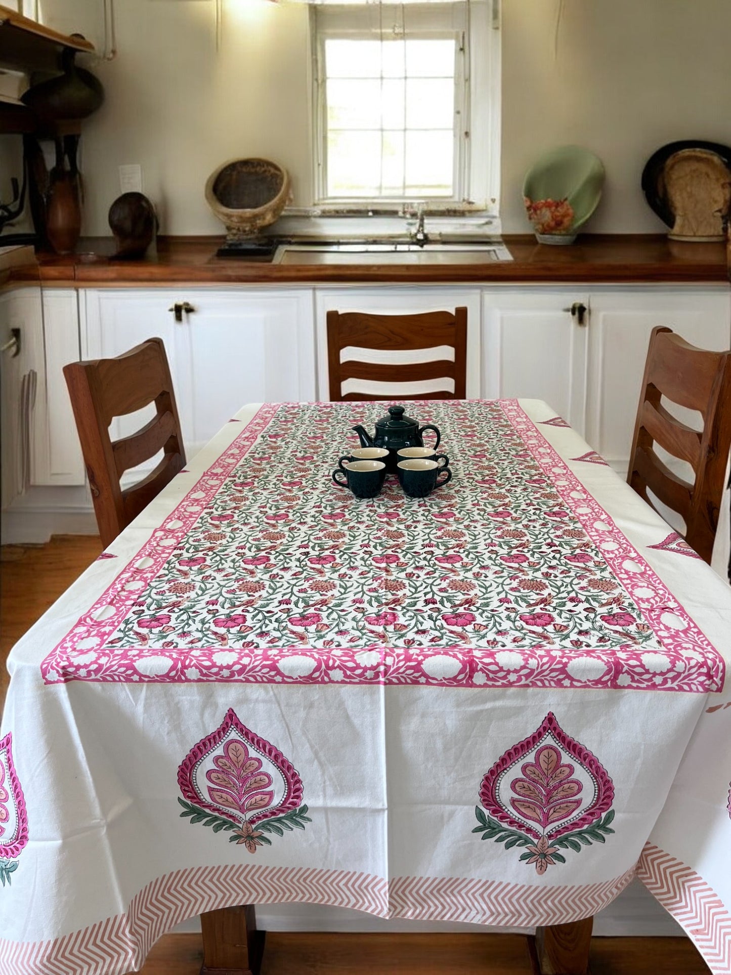 Handblock Canvas Table Cover