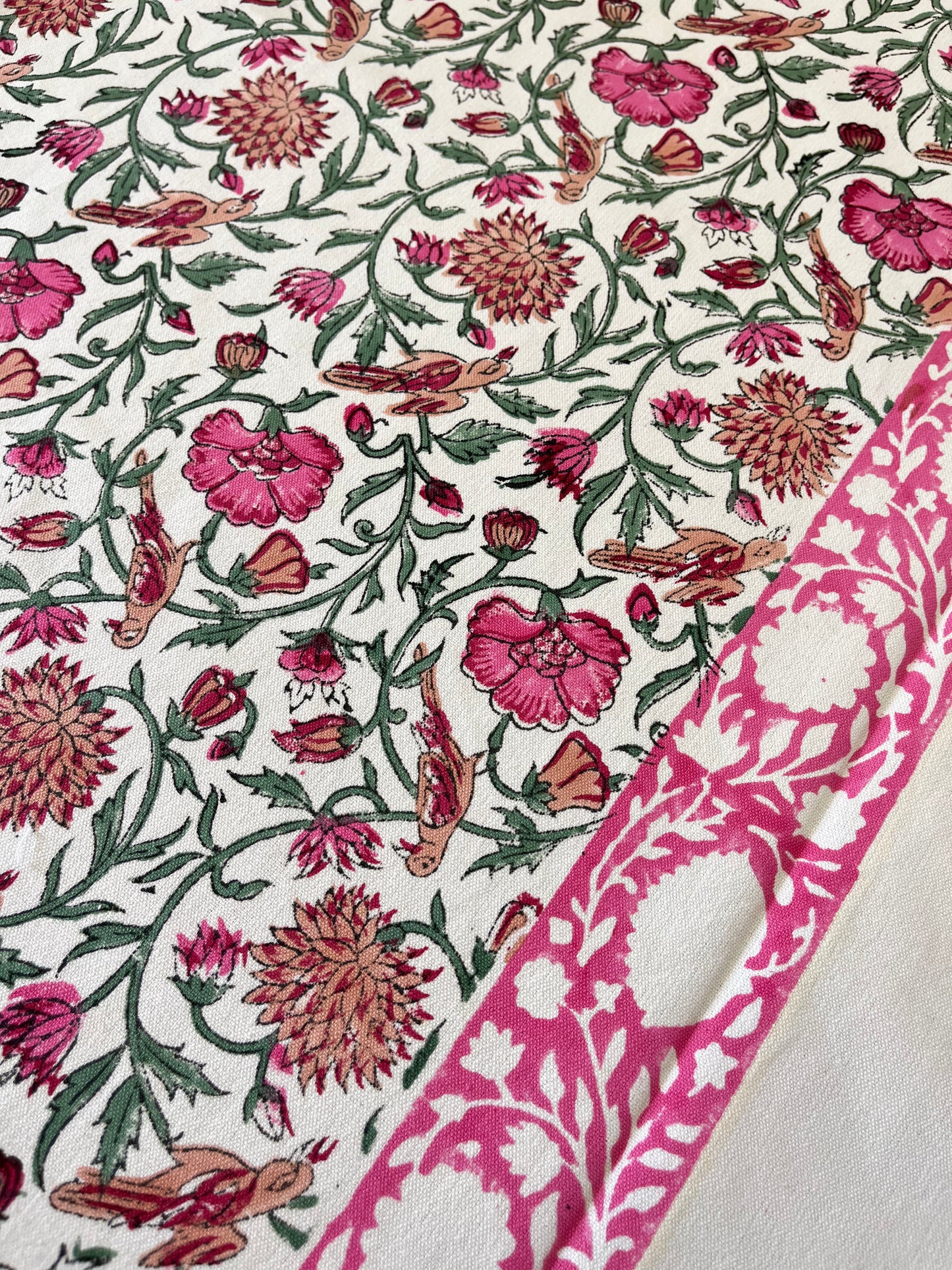 Handblock Canvas Table Cover