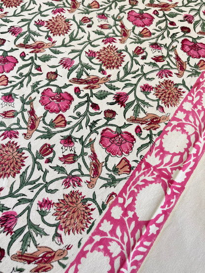 Handblock Canvas Table Cover