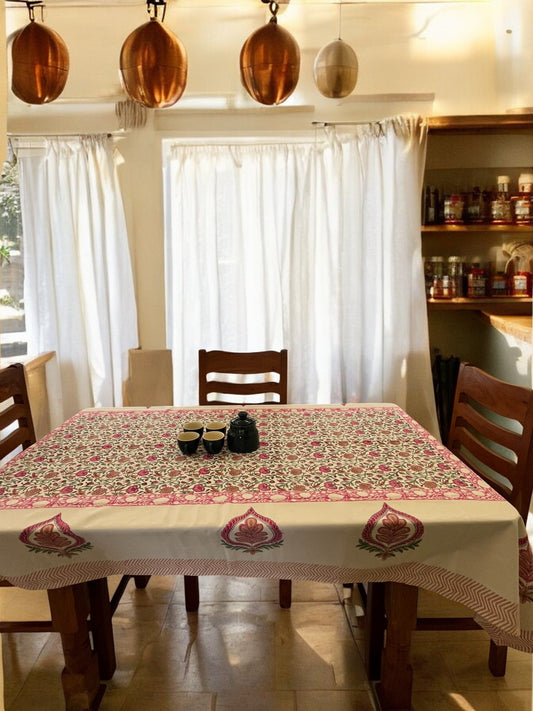 Handblock Canvas Table Cover