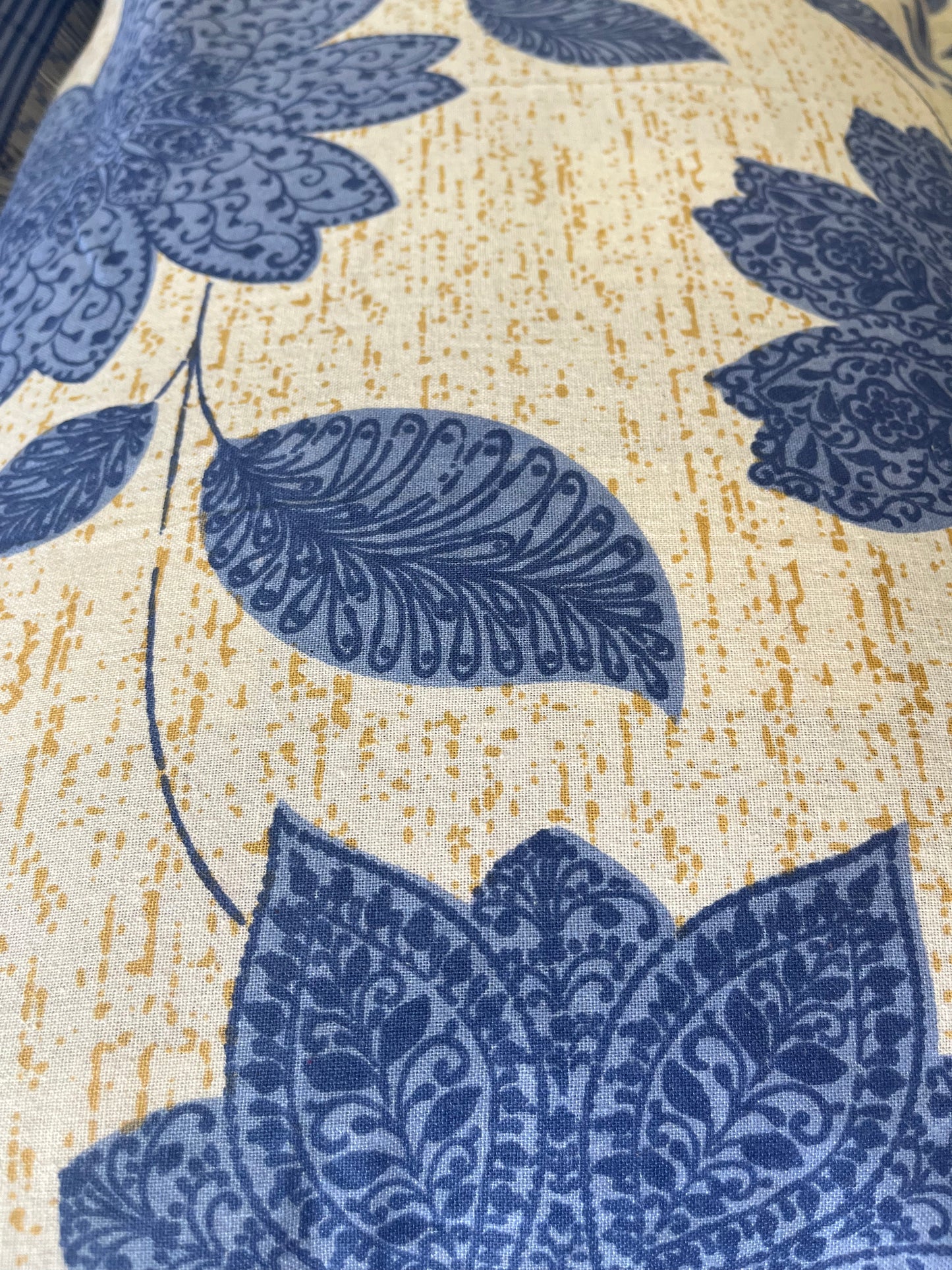 Blue Floral Double Bedsheet with 2 Pillow Covers