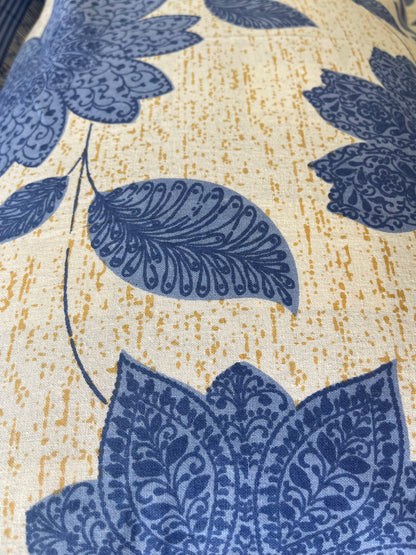 Blue Floral Double Bedsheet with 2 Pillow Covers