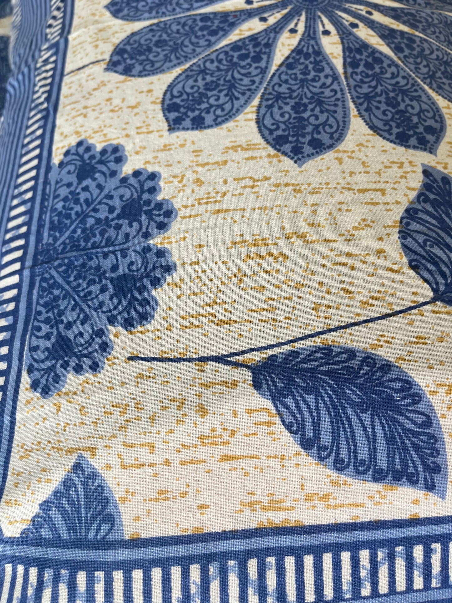 Blue Floral Double Bedsheet with 2 Pillow Covers