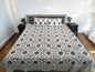 Handblock Green Wave Double Bedsheet