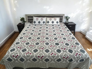 Handblock Green Wave Double Bedsheet