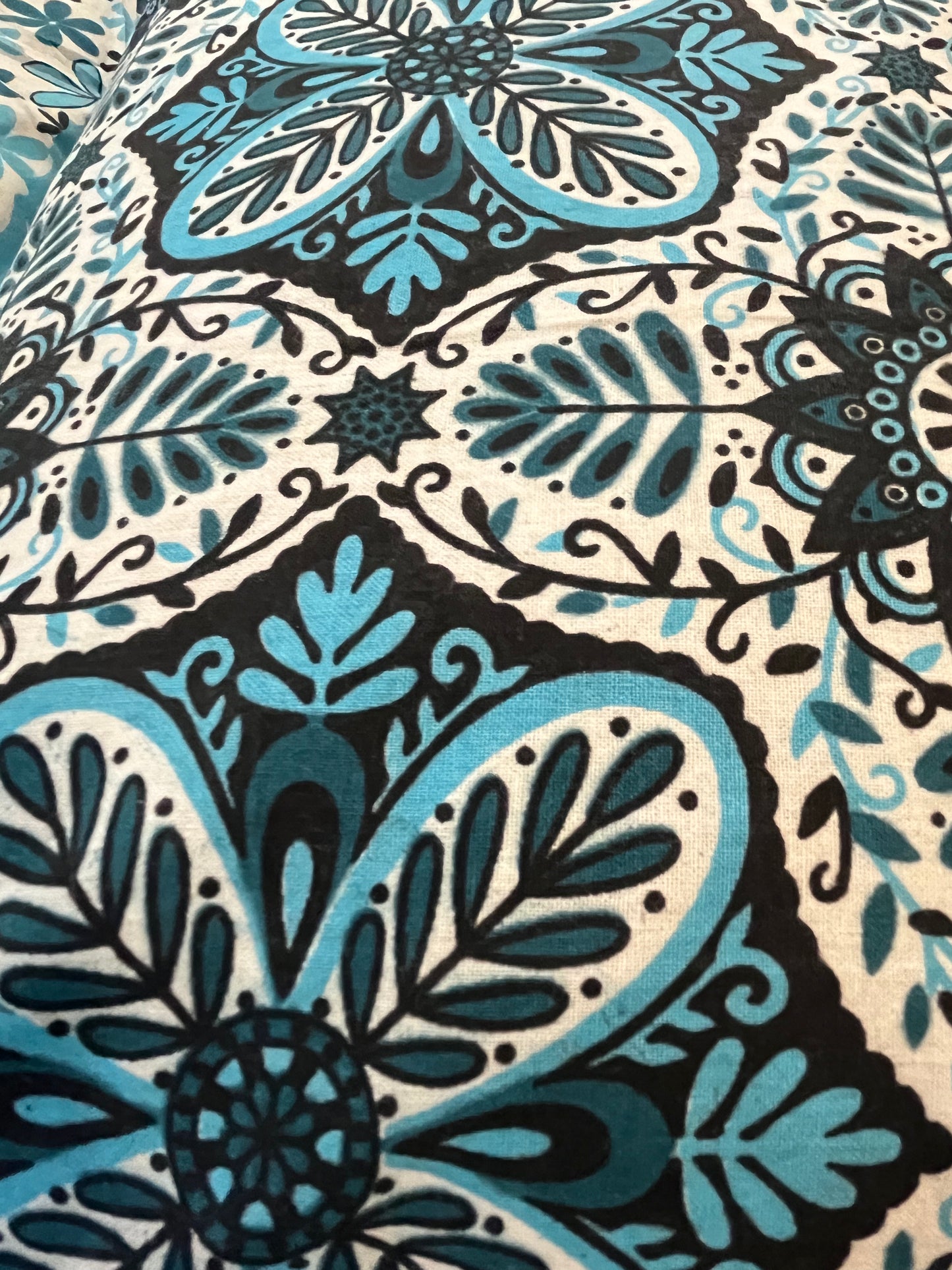 Blue Floral Double Bedsheet with 2 Pillow Cover