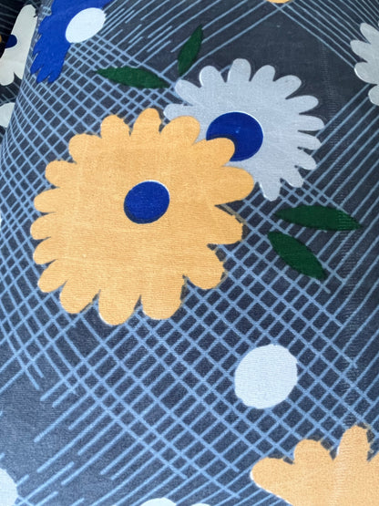 Yellow Floral Double Bedsheet with 2 Pillow Cover