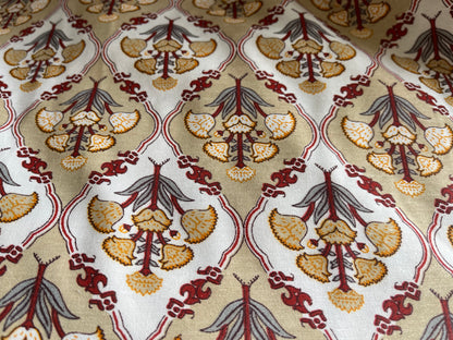 Gold Floral Cotton Single Dohar (Set of 2)