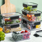 Airtight Flat Storage Containers Set for Kitchen – BPA-Free, Freezer Safe, 450 ml, Purple (Pack of 4) for Pantry Organization
