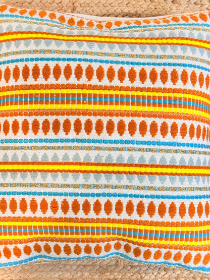 Orange Decorative Jacquard Cushion Cover – Stylish Home Décor Accent for Living Spaces