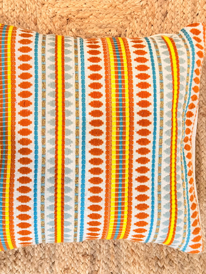 Orange Decorative Jacquard Cushion Cover – Stylish Home Décor Accent for Living Spaces