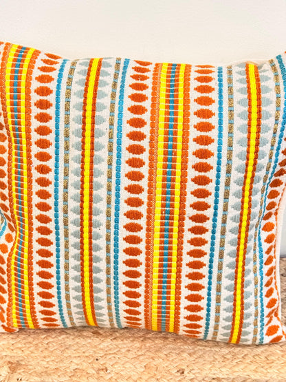 Orange Decorative Jacquard Cushion Cover – Stylish Home Décor Accent for Living Spaces