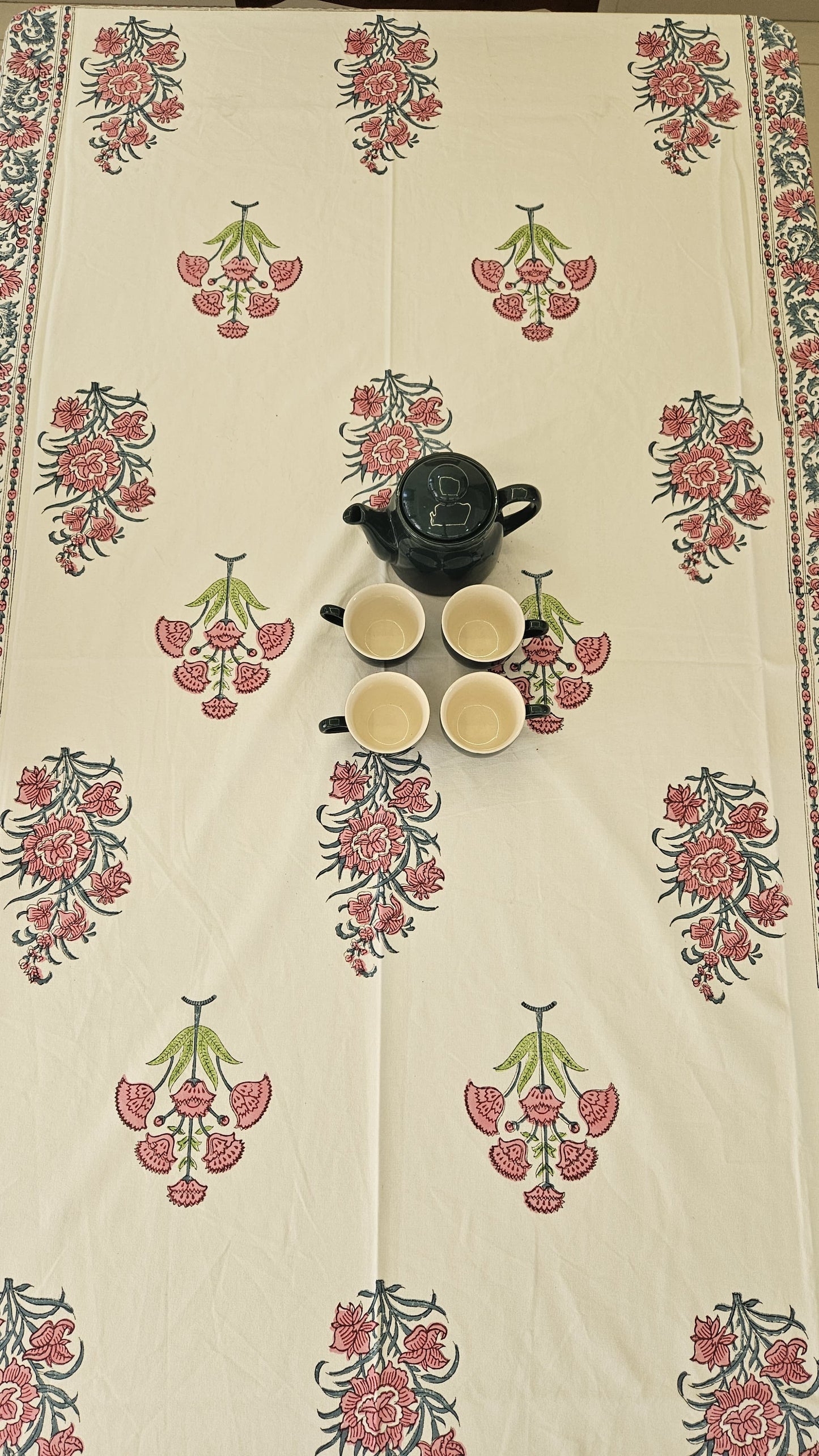 Handblock Canvas Table Cover