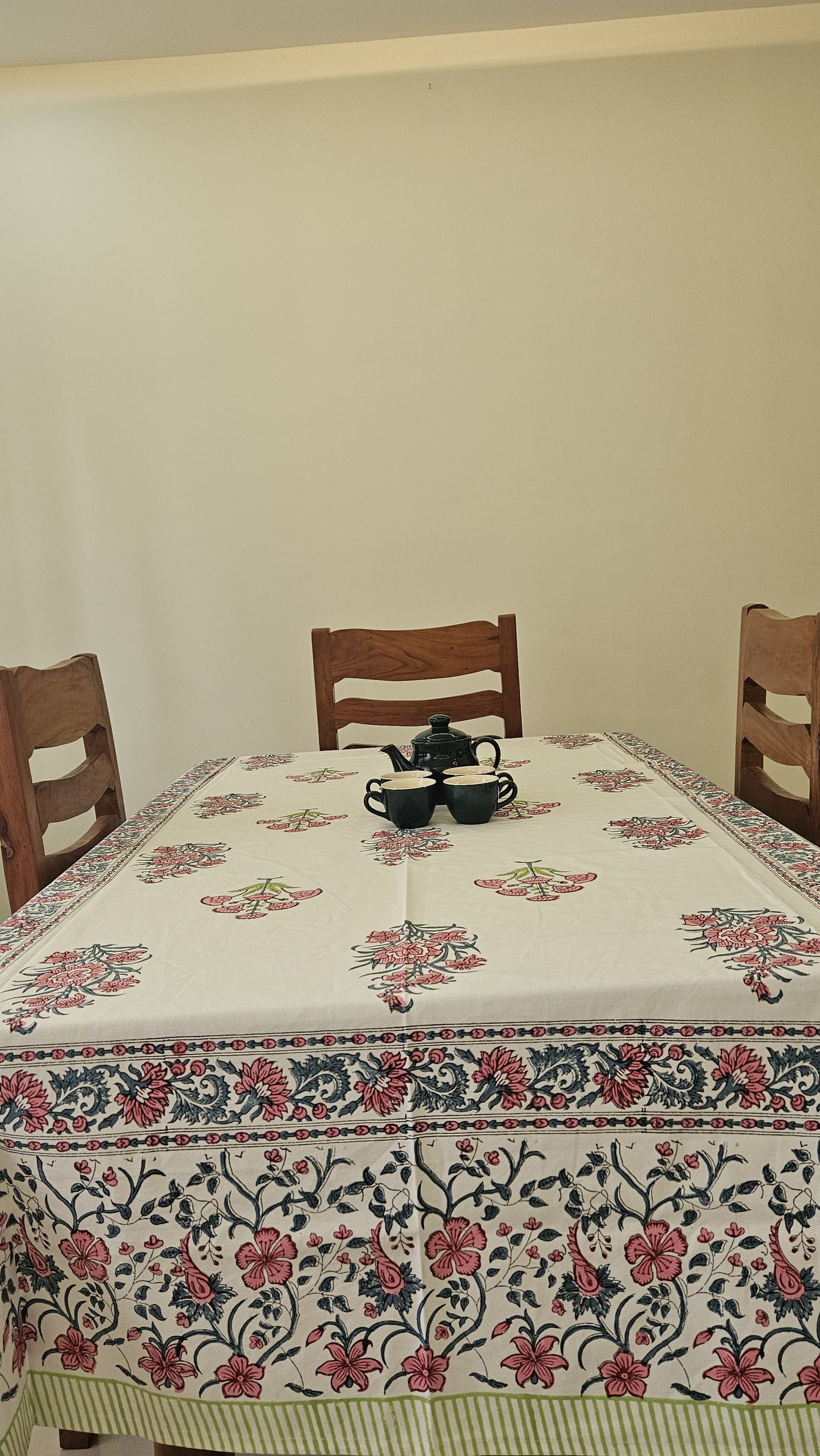 Handblock Canvas Table Cover
