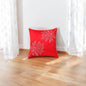 RED ZARI SILK EMBROIDERY CUSHION COVER